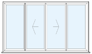 white 4 pane patio doors