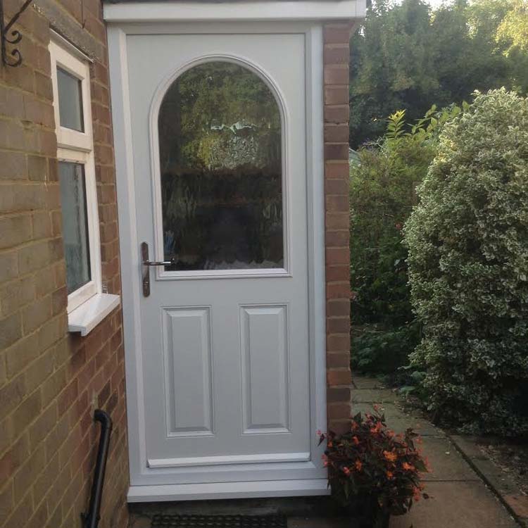 Cottage Half Glazed Composite Back Door in White