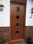6 Panel Composite Front Door in Black