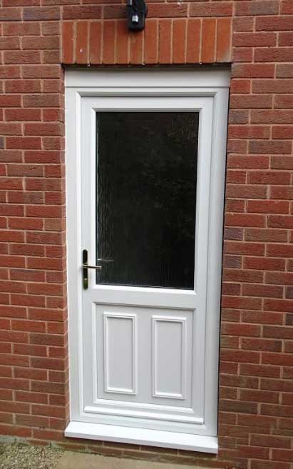 clinton half glazed upvc back door