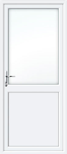 white upvc door
