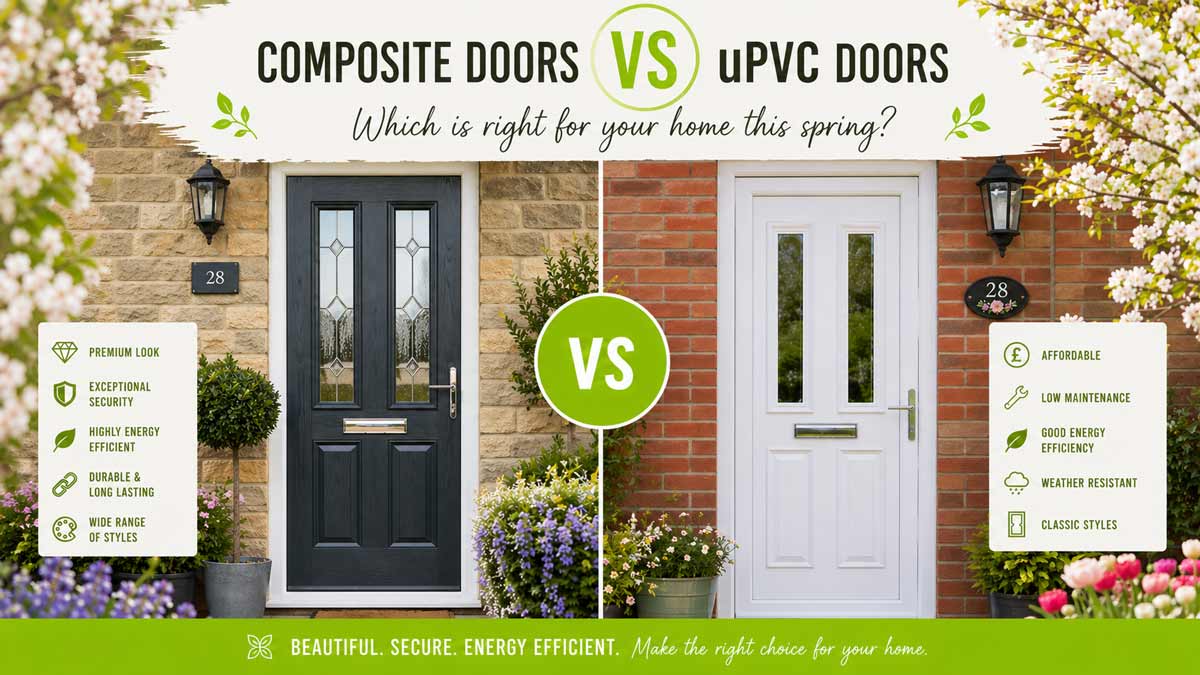 Composite and uPVC front doors for a spring home upgrade