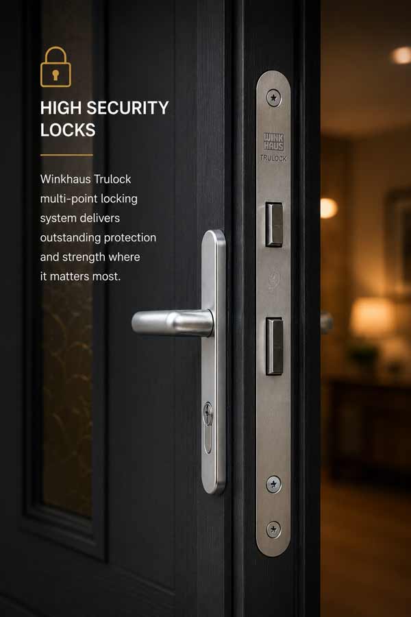 Multi-point front door locking system