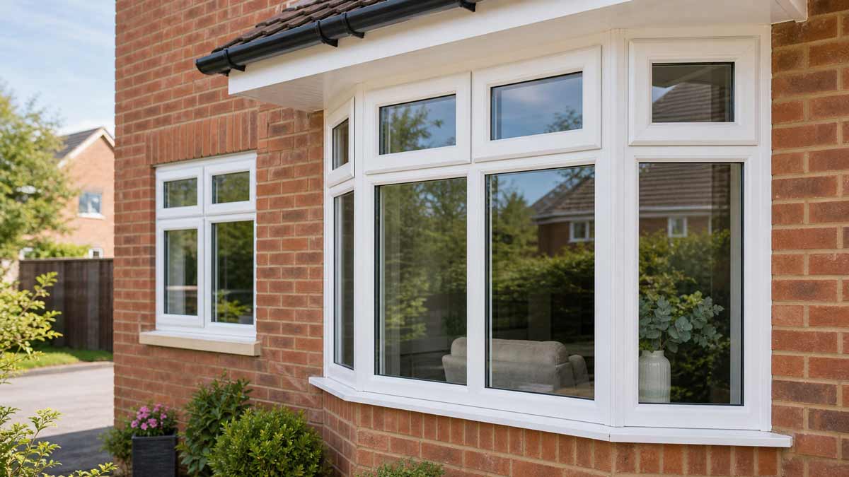 Modern replacement windows on a UK home