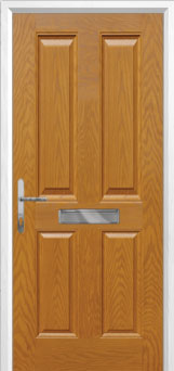 4 Panel Composite Front Door in Oak 4 Panel Composite Front Door in Oak