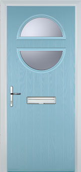 Circle Glazed Composite Front Door in Duck Egg Blue Circle Glazed Composite Front Door in Duck Egg Blue