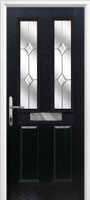 2 Panel 2 Square Composite Door in Back