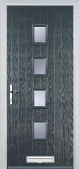 4 Square Composite Door in Anthracite Grey