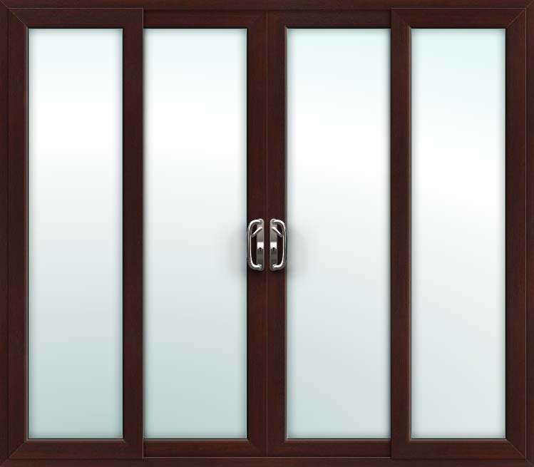 Rosewood Sliding Patio Doors 4 Pane Upvc Rosewood 4 Pane Sliding Patio Doors
