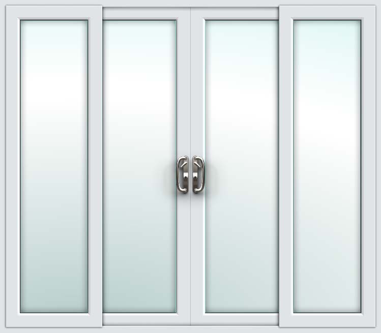 Patio Doors Upvc Sliding White 4 Pane Sliding Patio Doors