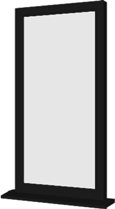 Cheap Black UPVC Window