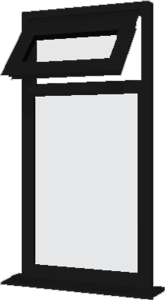 Cheap Black UPVC Window