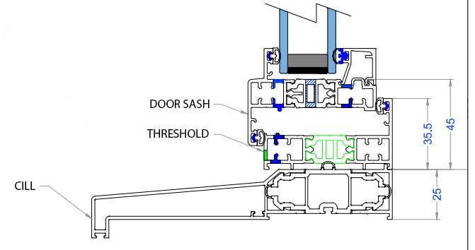 sheerline door threshold and cills