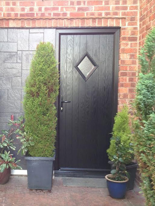 composite front door in grey