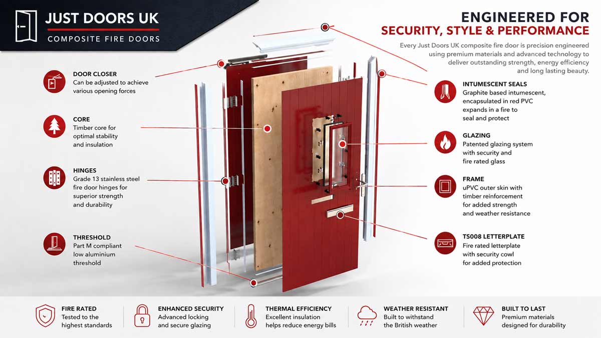 fd30s external composite fire door construction