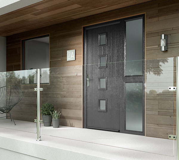 blue composite front door