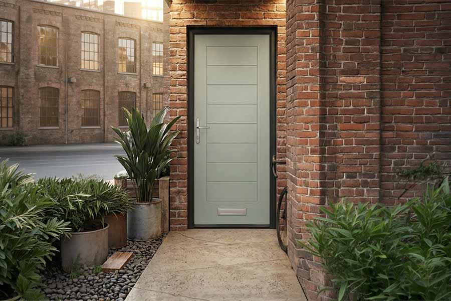 monza style composite door in agate grey
