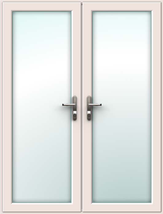 Cream UPVC French Doors