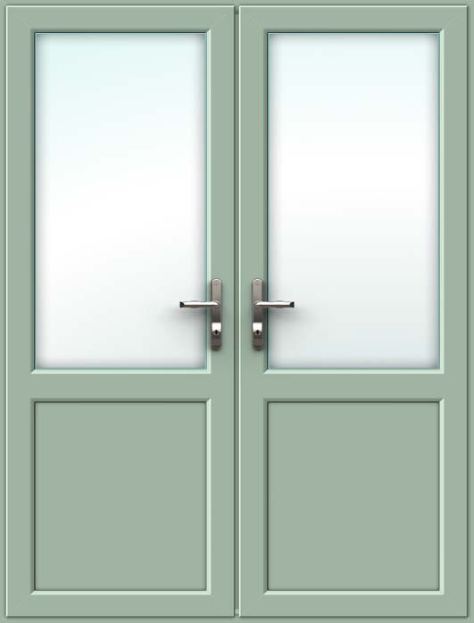 Half Glazed Chartwell Green UPVC French Doors