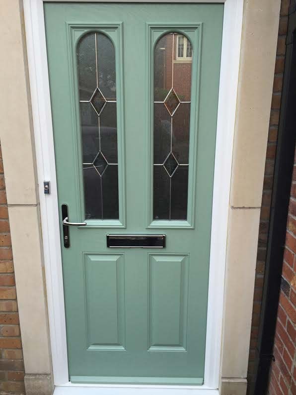 2 Panel 1 Arch Elegance Composite Front Door In Black
