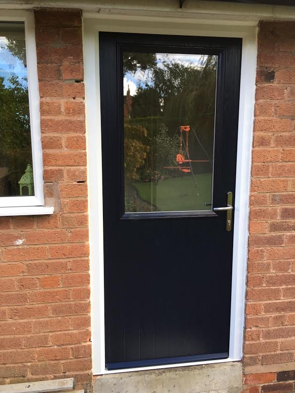 6 Panel Composite Back Door In White