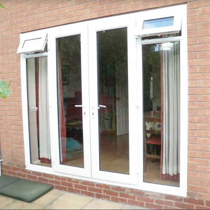 White French Doors With Side Panels, Sliding French Doors With Sidelights
