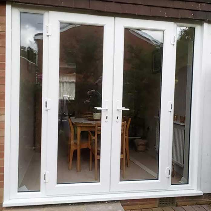 Diy made to measure external upvc white french doors with side panels from  Internal French Doors With Glass Side Panels