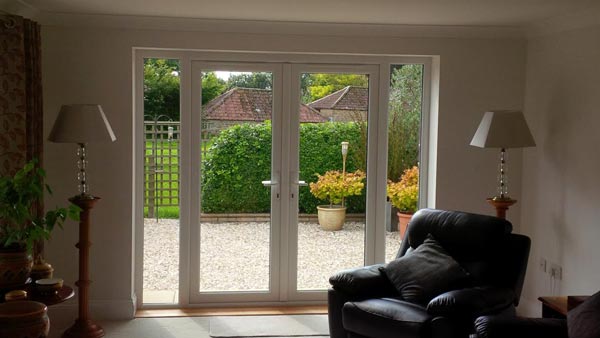 White French Doors With Side Panels