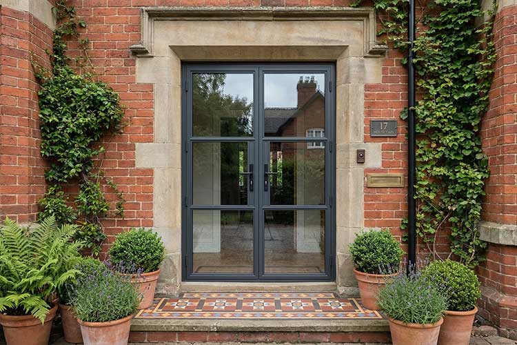 Grey Heritage French Doors