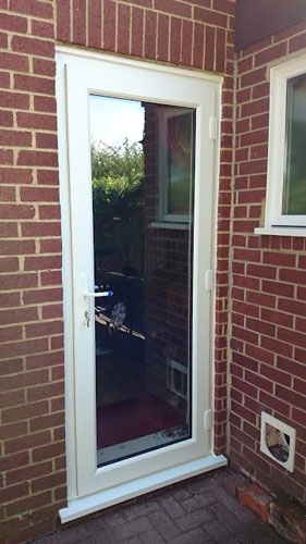 Clinton Half Panel Dual Glazed UPVC Back Door