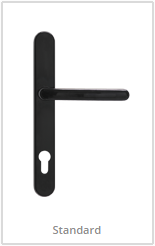 black lever handles