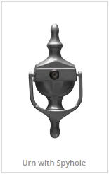 graphite urn knocker with spy