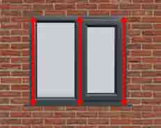 how to measure the height of a upvc double glazed window