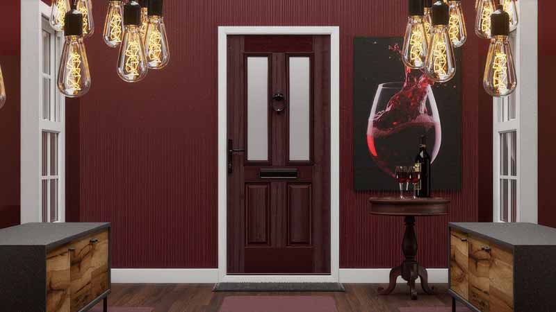deep merlot composite door