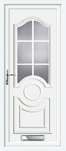 Clinton Two Black Fusion Resin Sandblast Upvc Front Door