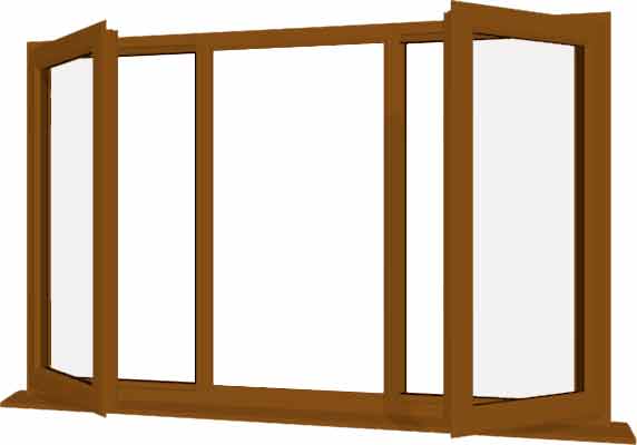 oak upvc window