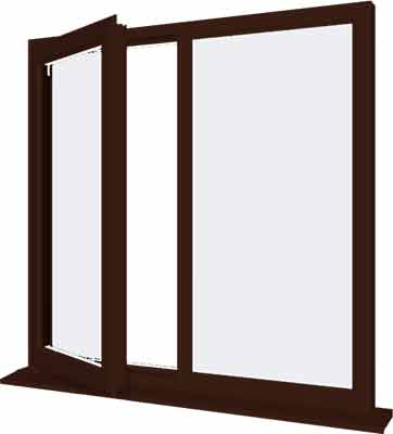 rosewood upvc window