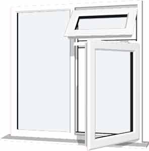 white upvc window